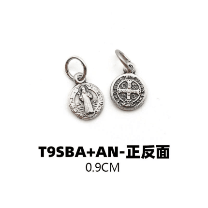 DIY小吊牌-圣本笃-锌合金-0.9cm