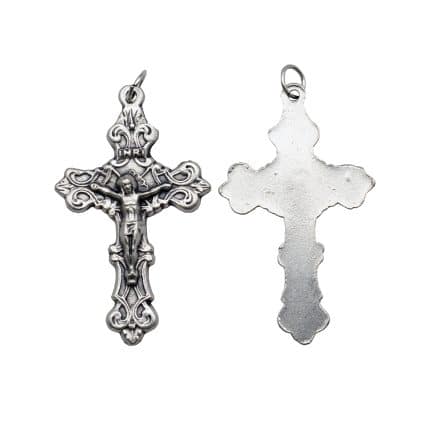 DIY十字架-念珠配件-锌合金-4.5cm