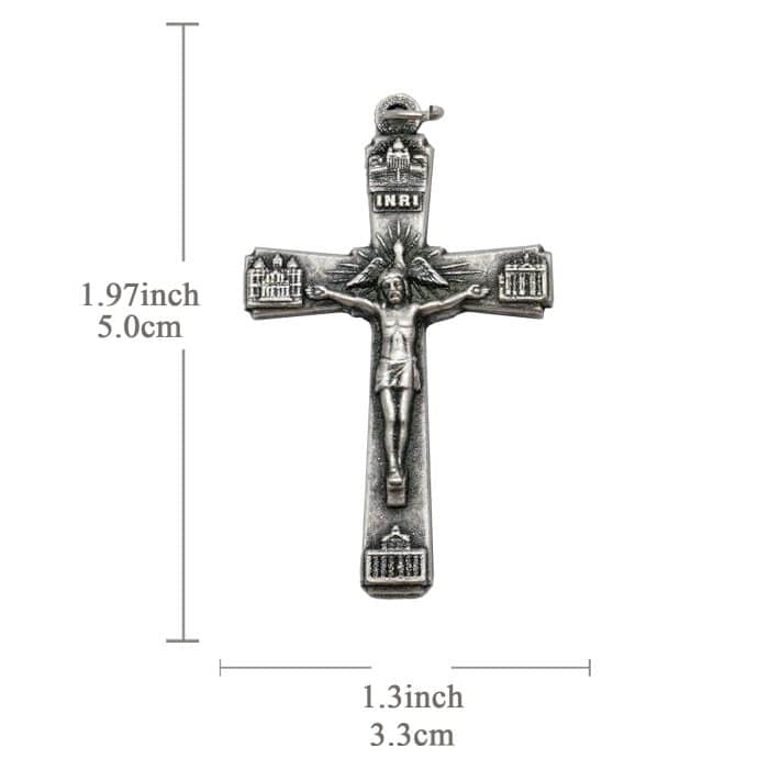DIY十字架-四大殿-锌合金-5.0x3.3cm Catholic religious art