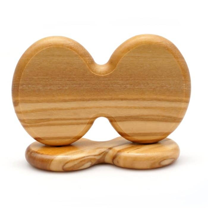 银浮雕橄榄木摆件-耶稣圣心+圣母圣心 Catholic religious art