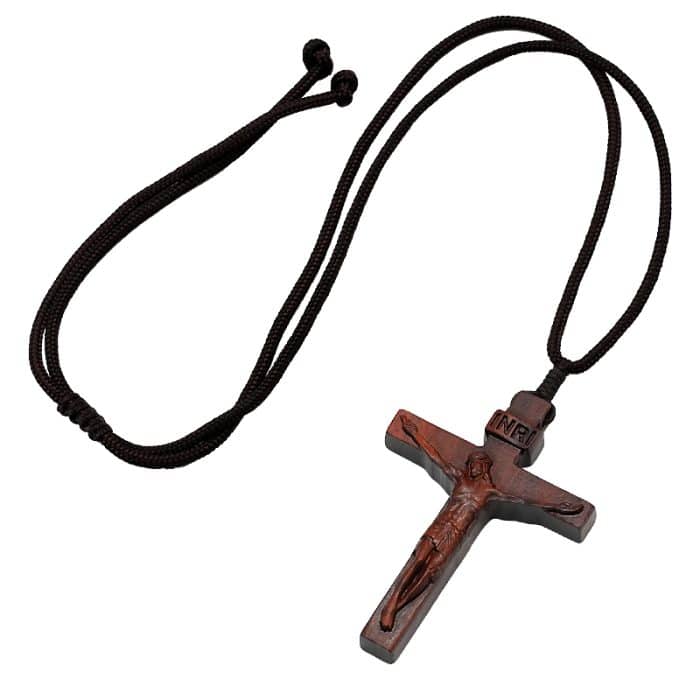 项链-十字架-紫檀木-6cm-绳长约70cm Catholic religious art