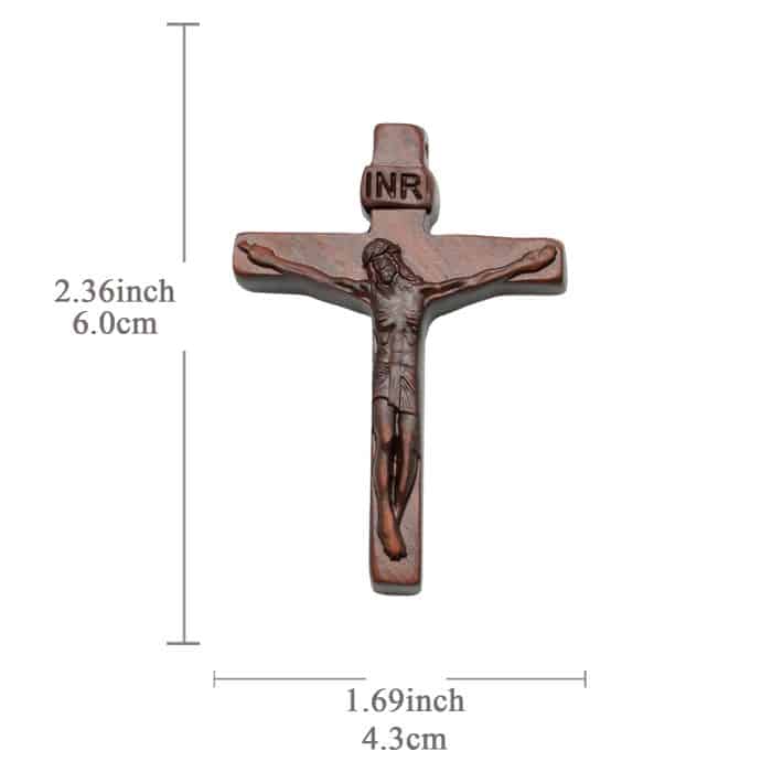 项链-十字架-紫檀木-6cm-绳长约70cm Catholic religious art