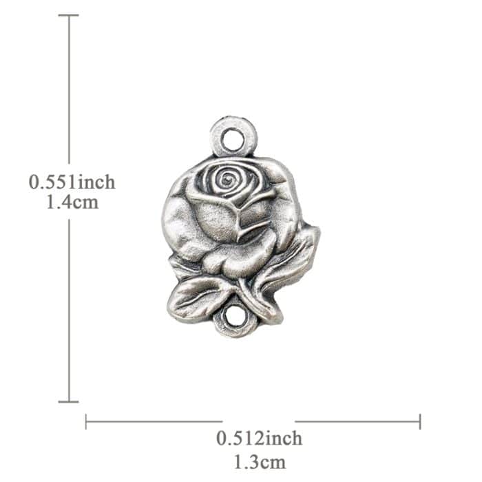 DIY双通-玫瑰花天主经-无染原罪圣母-1.4cm Catholic religious art