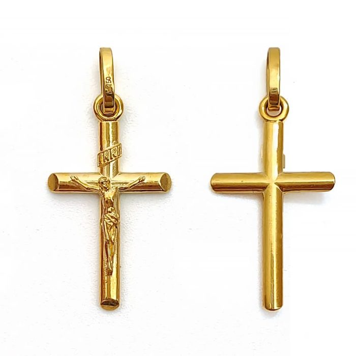 项链十字架-18K金-项链-1.7x1.1cm Catholic religious art