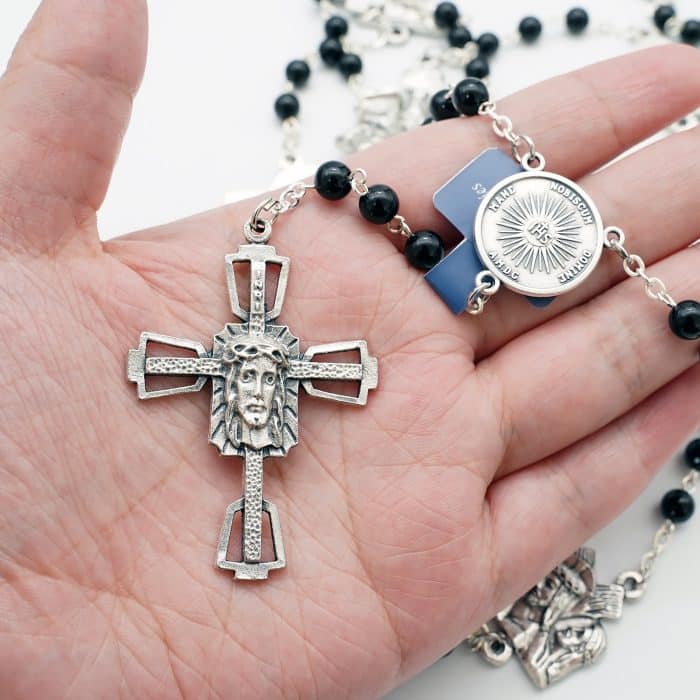 苦路念珠-黑玛瑙6MM链式 Catholic religious art