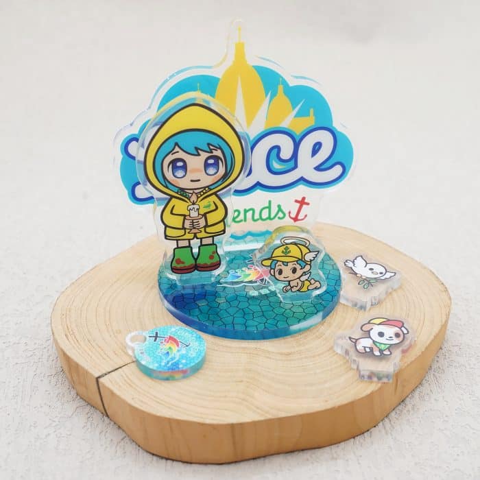 摆件-2025禧年-亚克力-黄衣蜡烛吉祥物-14cm Catholic religious art