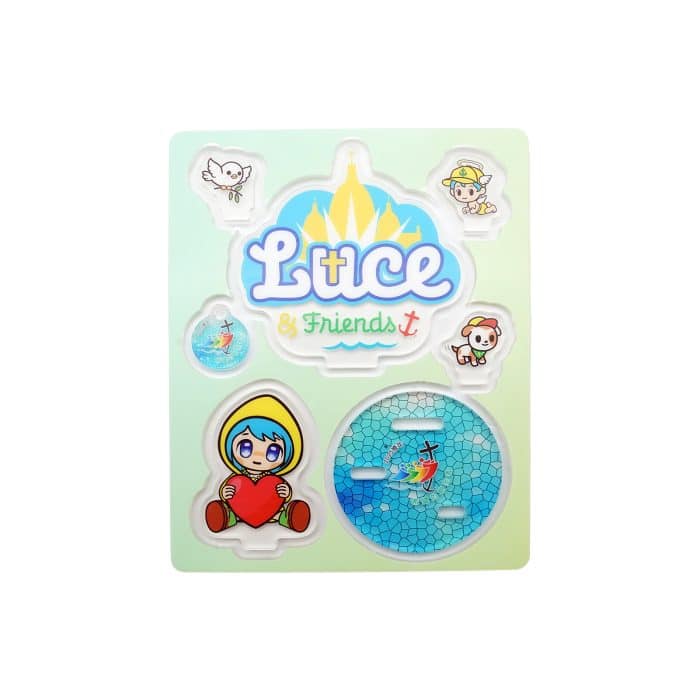 摆件-2025禧年-亚克力-黄衣爱心吉祥物-14cm Catholic religious art