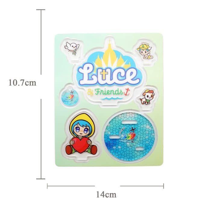 摆件-2025禧年-亚克力-黄衣爱心吉祥物-14cm Catholic religious art