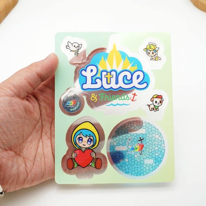 摆件-2025禧年-亚克力-黄衣爱心吉祥物-14cm Catholic religious art