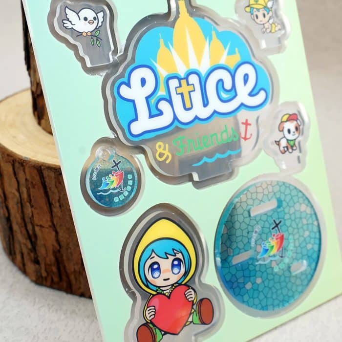 摆件-2025禧年-亚克力-黄衣爱心吉祥物-14cm Catholic religious art