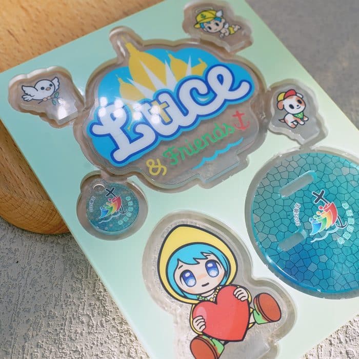 摆件-2025禧年-亚克力-黄衣爱心吉祥物-14cm Catholic religious art