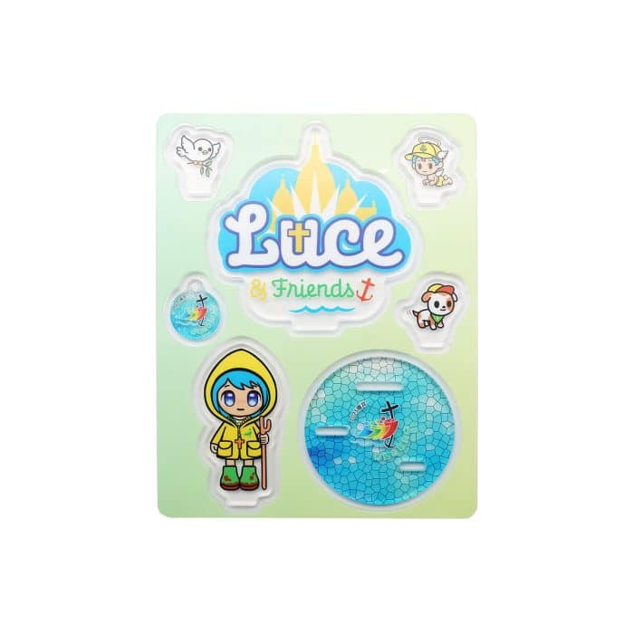 摆台-2025禧年-亚克力-正面黄衣手杖吉祥物-14cm (复制) Catholic religious art