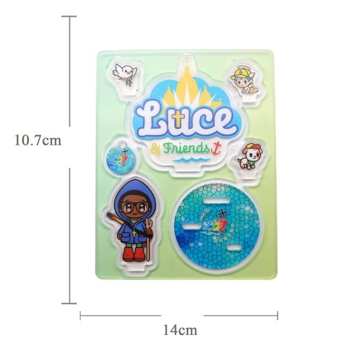 摆件-2025禧年-亚克力-正面蓝衣手杖吉祥物-14cm Catholic religious art