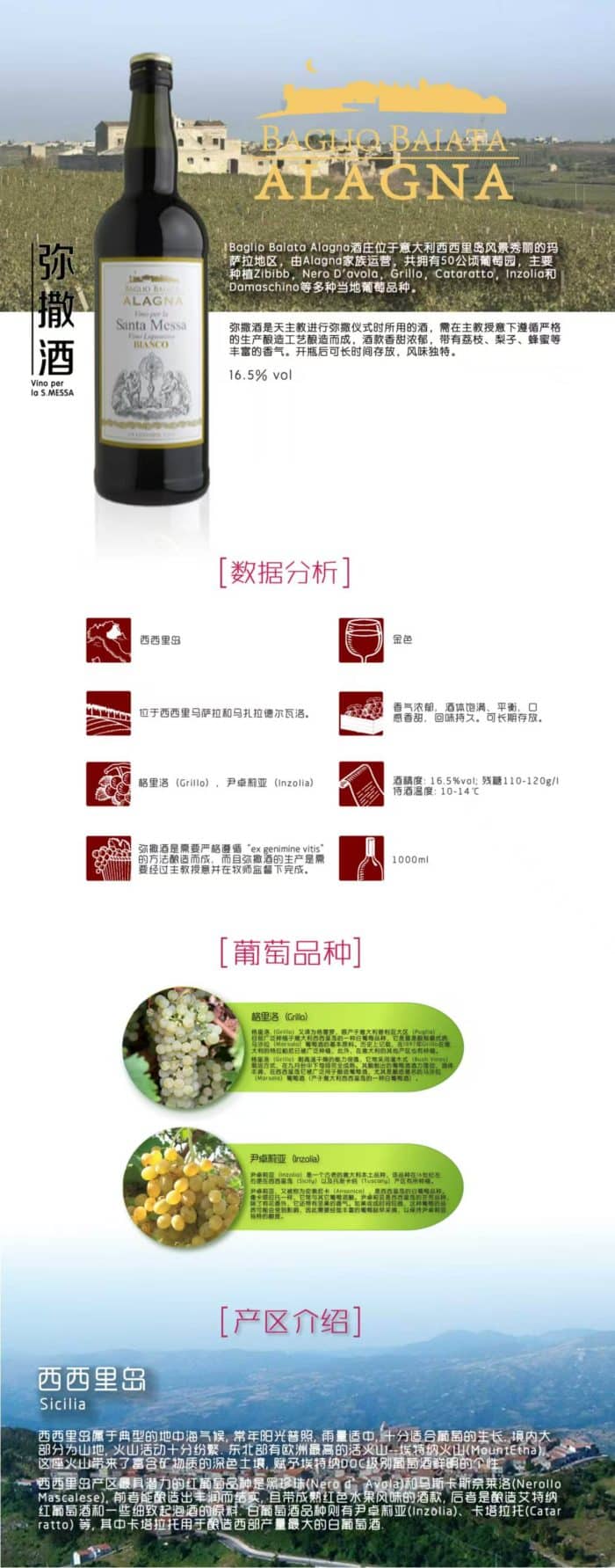 意大利弥撒酒-白葡萄酒-1000毫升x6瓶装 Catholic religious art