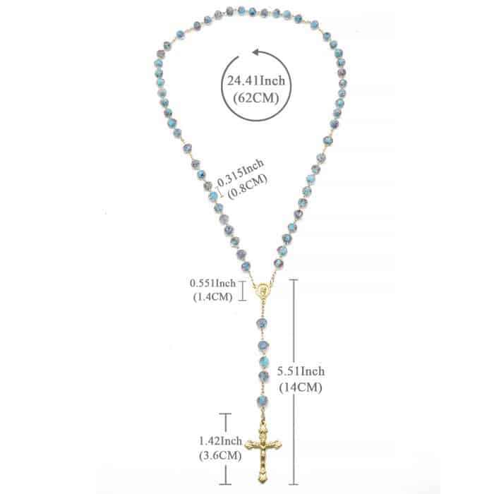 玫瑰念珠-红色琉璃内花原创-8mm珠 Catholic religious art