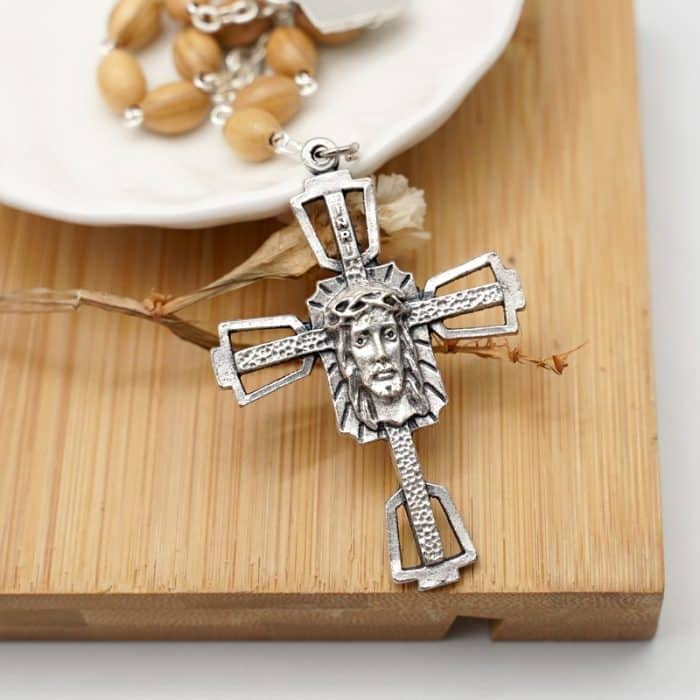 苦路念珠-橄榄木6X9MM橄榄木链式 Catholic religious art