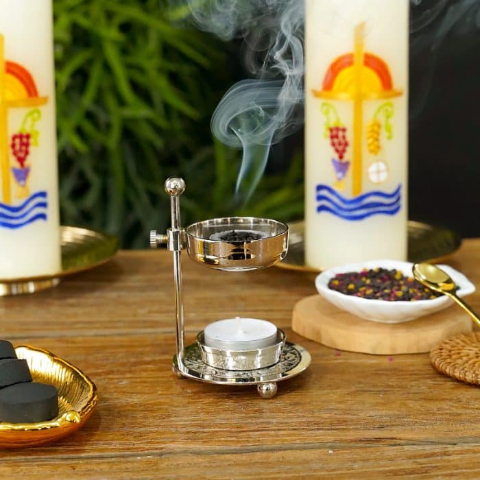 【现货】香炉可调节镀镍 高11厘米 Catholic religious art