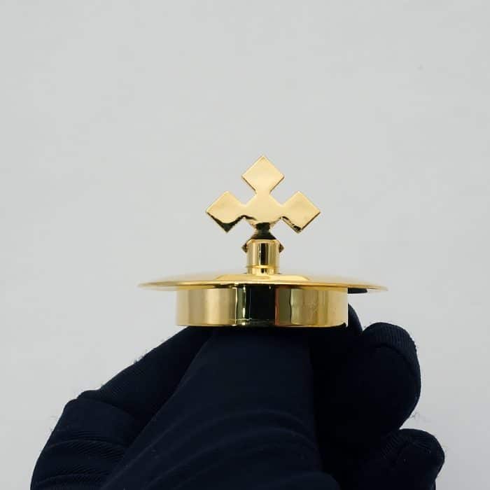 【现货】棕榈叶铜金色托盘酒水壶 24x10 cm – 100 ml Catholic religious art