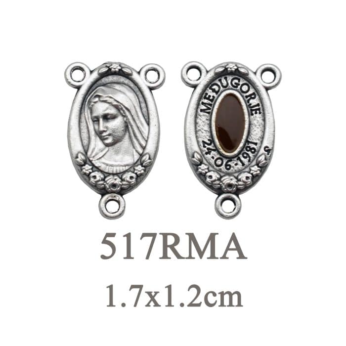 DIY三通-默主哥耶圣母-锌合金-1.7cm Catholic religious art