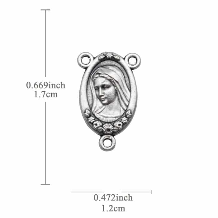 DIY三通-默主哥耶圣母-锌合金-1.7cm Catholic religious art