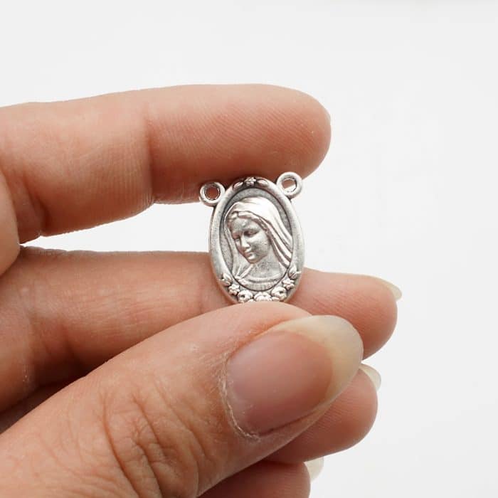 DIY三通-默主哥耶圣母-锌合金-1.7cm Catholic religious art