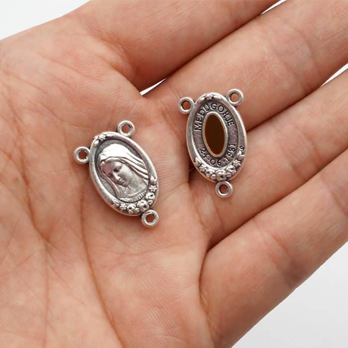 DIY三通-默主哥耶圣母-锌合金-1.7cm Catholic religious art