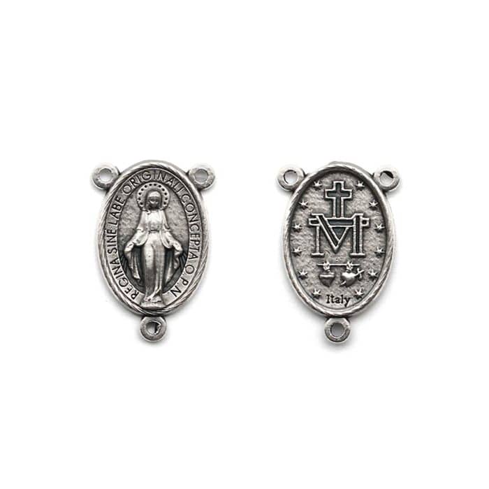 DIY三通-圣母显灵-锌合金-2.1cm Catholic religious art