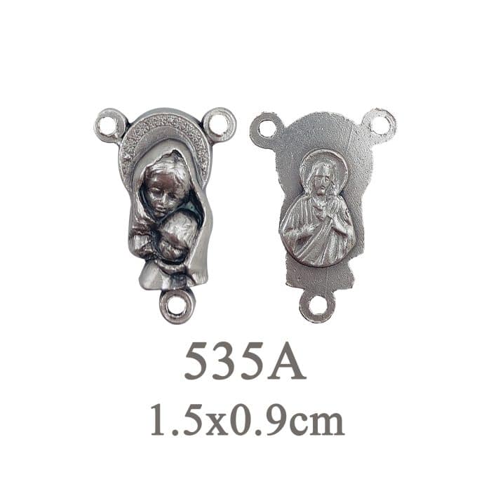 DIY三通-圣母抱耶稣-锌合金-1.5cm Catholic religious art