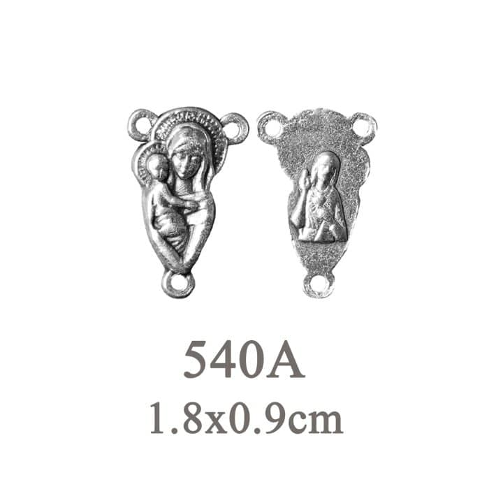 DIY三通-圣母抱耶稣+耶稣圣心-锌合金-1.6cm Catholic religious art