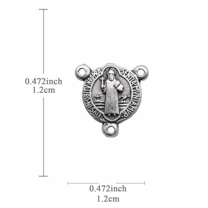 DIY三通-圣本笃-锌合金-1.2cm Catholic religious art