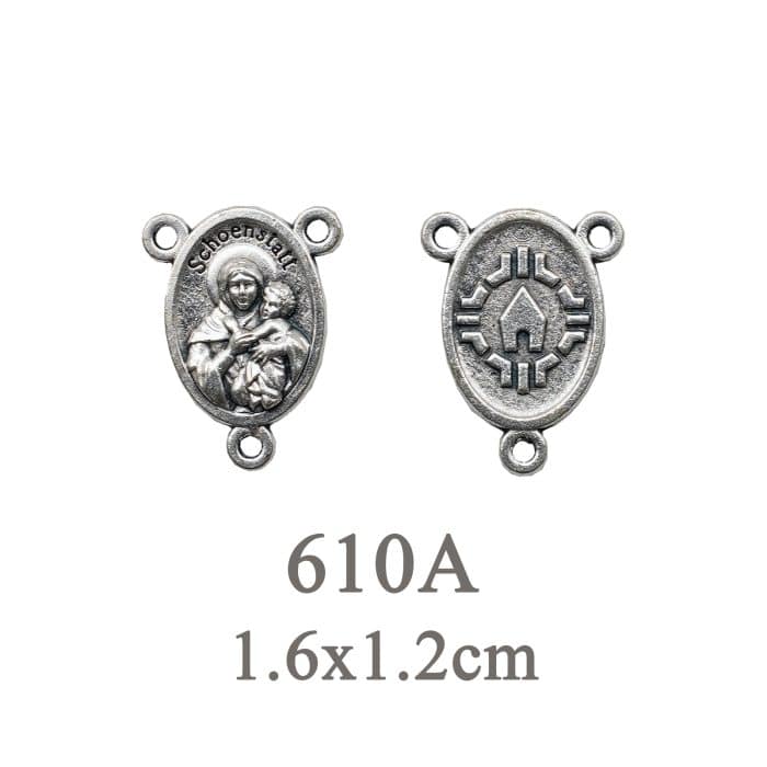 DIY三通-舍恩施塔特圣母-锌合金-1.6cm Catholic religious art