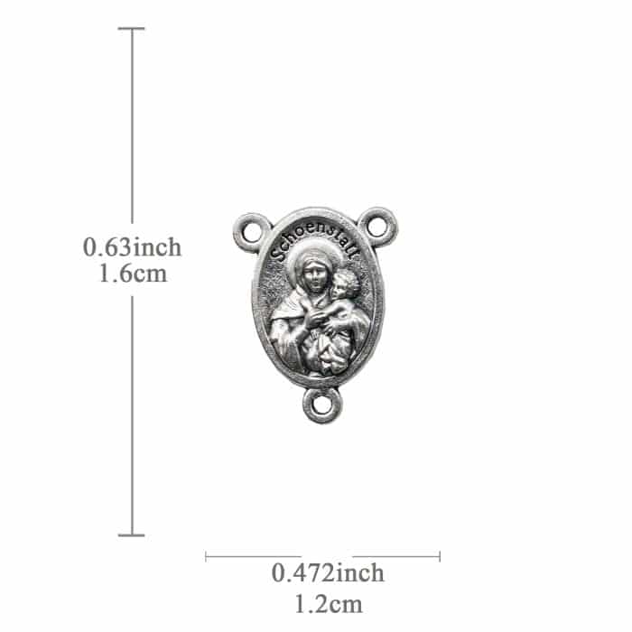 DIY三通-舍恩施塔特圣母-锌合金-1.6cm Catholic religious art
