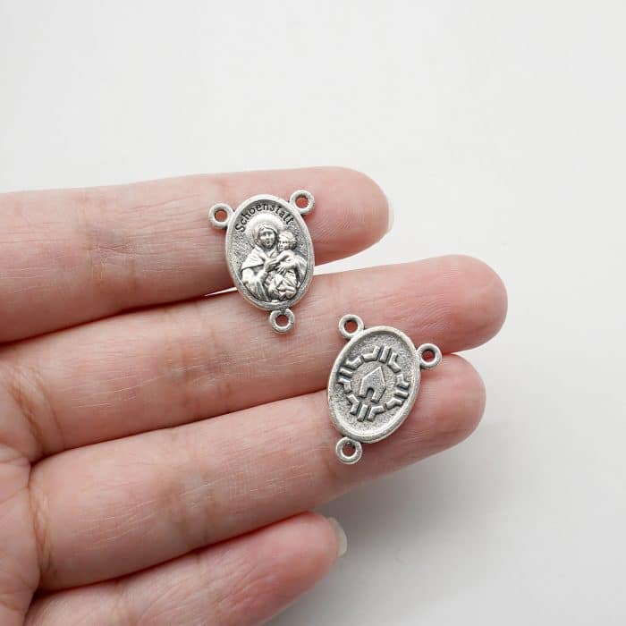 DIY三通-舍恩施塔特圣母-锌合金-1.6cm Catholic religious art