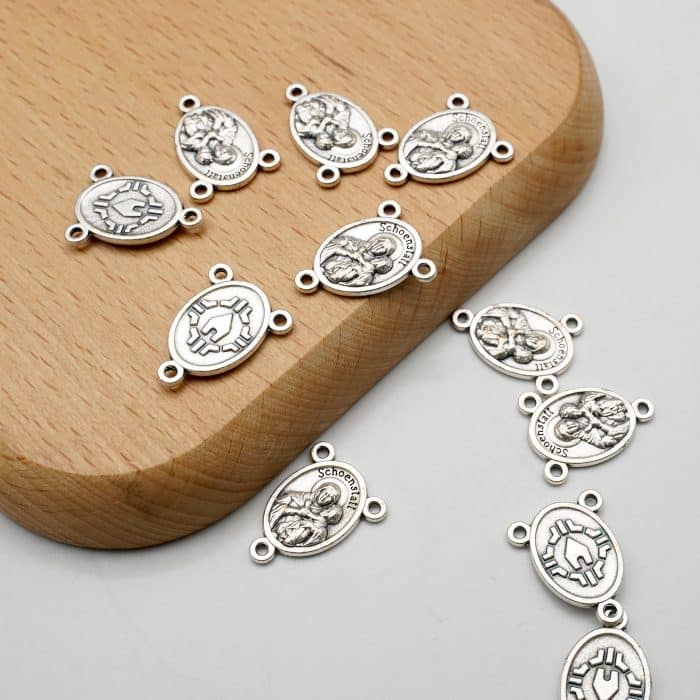 DIY三通-舍恩施塔特圣母-锌合金-1.6cm Catholic religious art