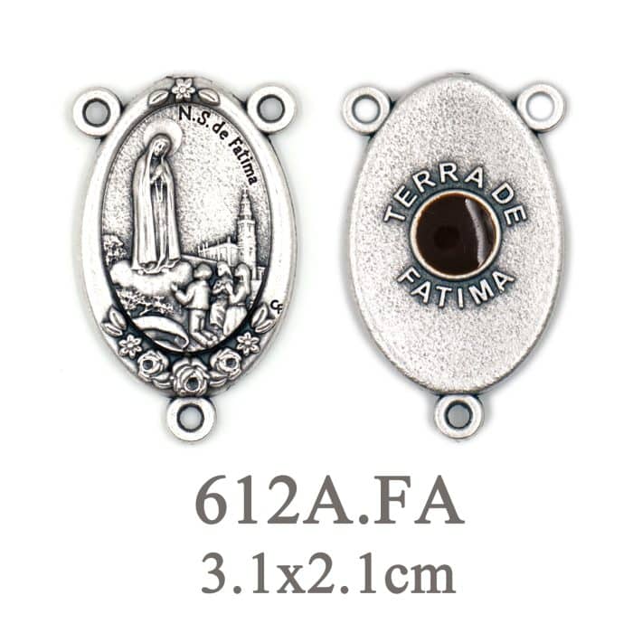 DIY三通-法蒂玛圣母+圣土-锌合金-3cm（大三通） Catholic religious art