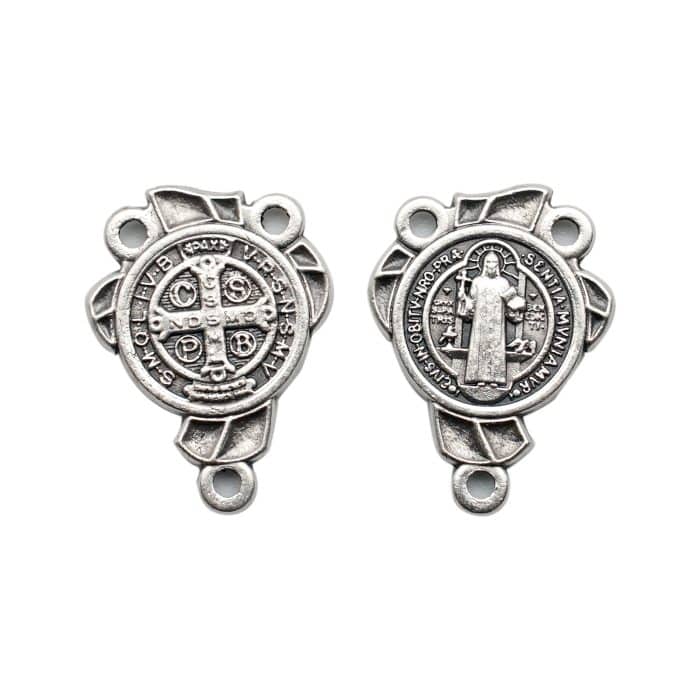 DIY三通-圣本笃-锌合金-2.0cm Catholic religious art