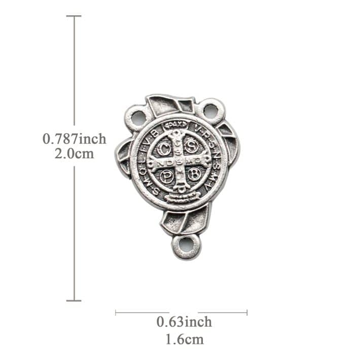 DIY三通-圣本笃-锌合金-2.0cm Catholic religious art