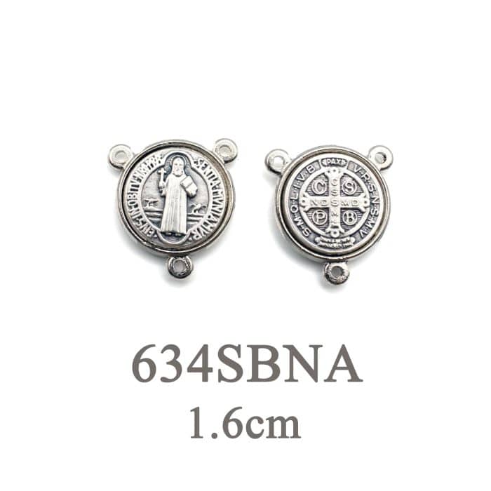 DIY三通-圣本笃-锌合金-1.6cm Catholic religious art