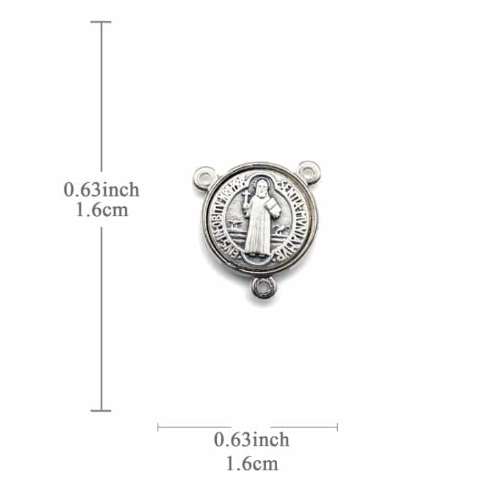 DIY三通-圣本笃-锌合金-1.6cm Catholic religious art