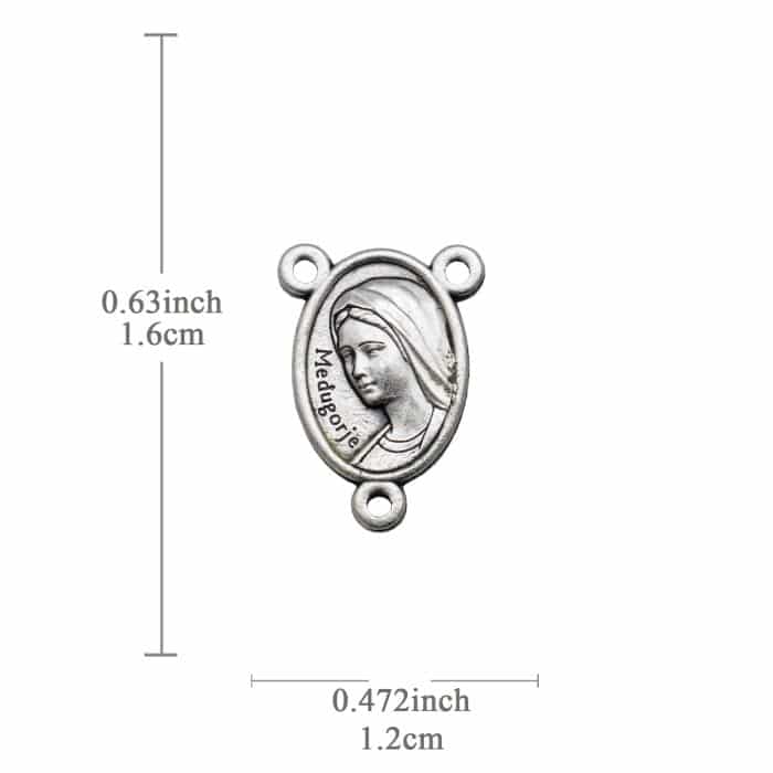 DIY三通-默主哥耶-锌合金-1.6x1.2cm Catholic religious art