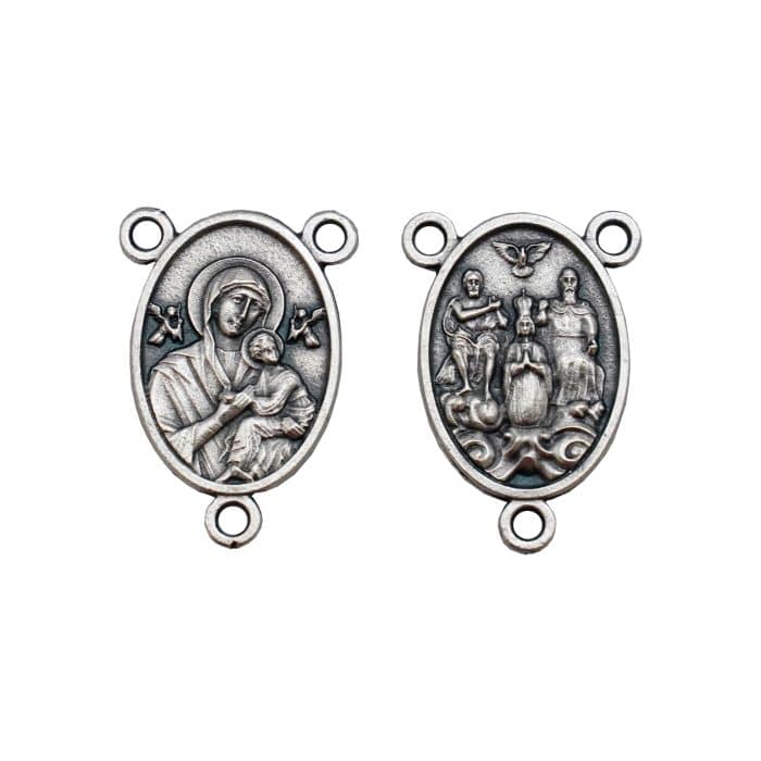 DIY三通-永援+圣三-锌合金-1.9cm Catholic religious art