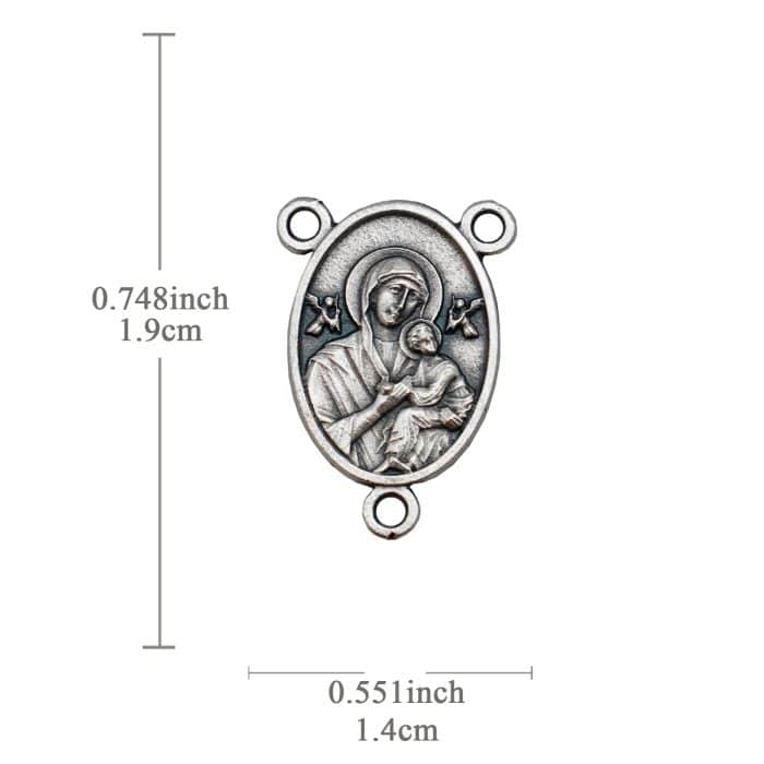 DIY三通-永援+圣三-锌合金-1.9cm Catholic religious art