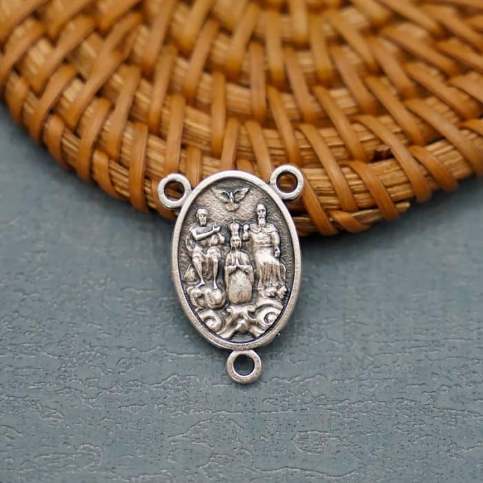 DIY三通-永援+圣三-锌合金-1.9cm Catholic religious art
