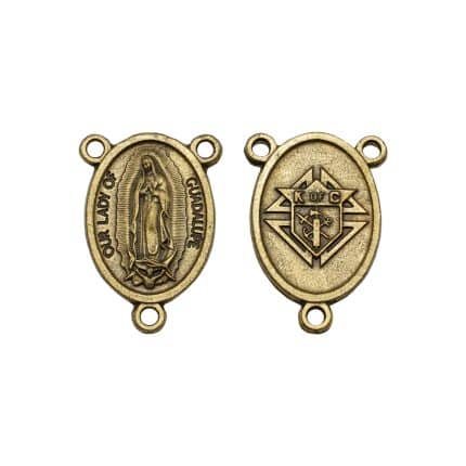 DIY三通-瓜达卢佩圣母-锌合金-古铜色-2.2cm