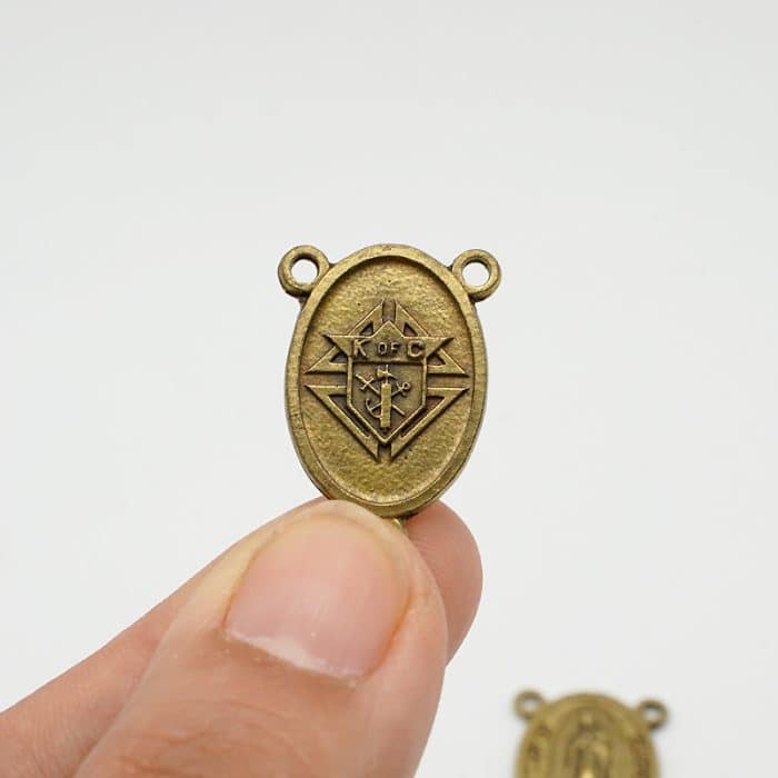 DIY三通-瓜达卢佩圣母-锌合金-古铜色-2.2cm Catholic religious art