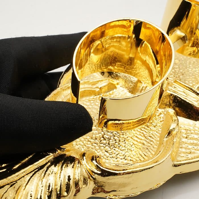 【现货】棕榈叶铜金色托盘酒水壶 24x10 cm – 100 ml Catholic religious art