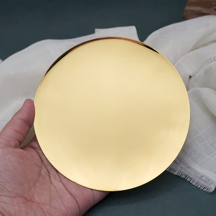 【现货】圣盘 Ø 14 cm 黄铜金色 Catholic religious art