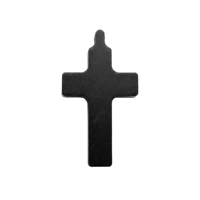 DIY十字架-黑色橄榄木+圣尸原色-4x2.5cm Catholic religious art