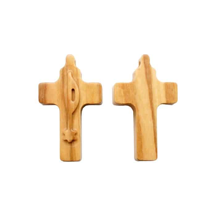 DIY十字架-PPX和平符号-橄榄木-3cm Catholic religious art