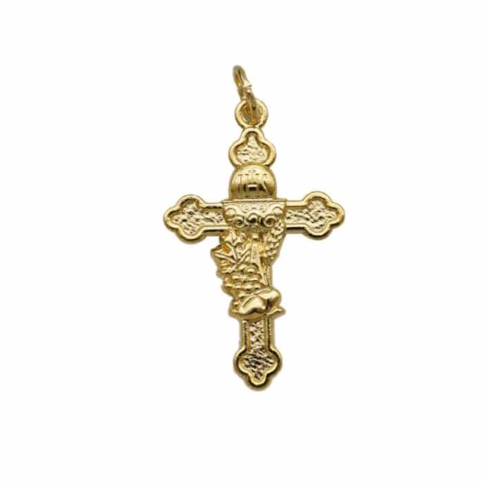 DIY十字架-初领圣体-锌合金-金色-2.9cm Catholic religious art